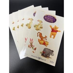 Vintage Walt Disney Winnie the Pooh Temporary Tattoos Friendship Edition 5ct